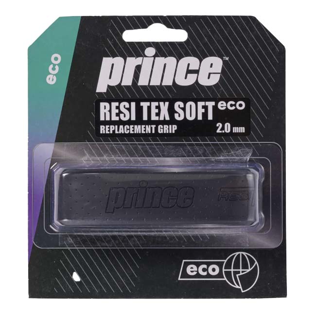 「SEMI WET」「優れた衝撃吸収性」プリンス(Prince) RESI TEX SOFT eco レジ テックス ソフト エコ リプレイスメントグリップテープ 7H304-165ブラック(24y7m)