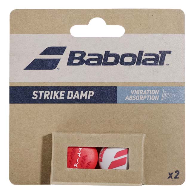 【2個組】バボラ(Babolat) Strike Damp x2 ストライクダンプ 色違い2個セット 700125-100 レッド×ホワイト(26y3m)