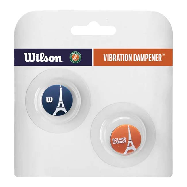 在庫処分特価】ウィルソン(Wilson) ROLAND GARROS ローランギャロス エッフェル塔 振動止め 2個入り 全仏オープン WR8403901001-ネイビー×クレー(23y5m)