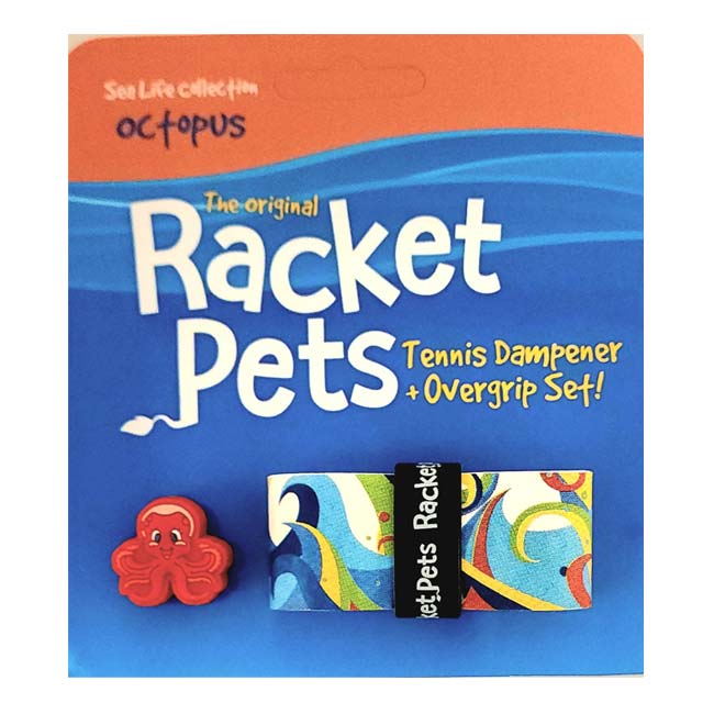 Racket Pets(ラケットペット) シーライフコレクション オクトパス ダンプナー ＆ オーバーグリップテープ ドライタイプ 振動止め 海の生き物 蛸 タコ (23y11m)