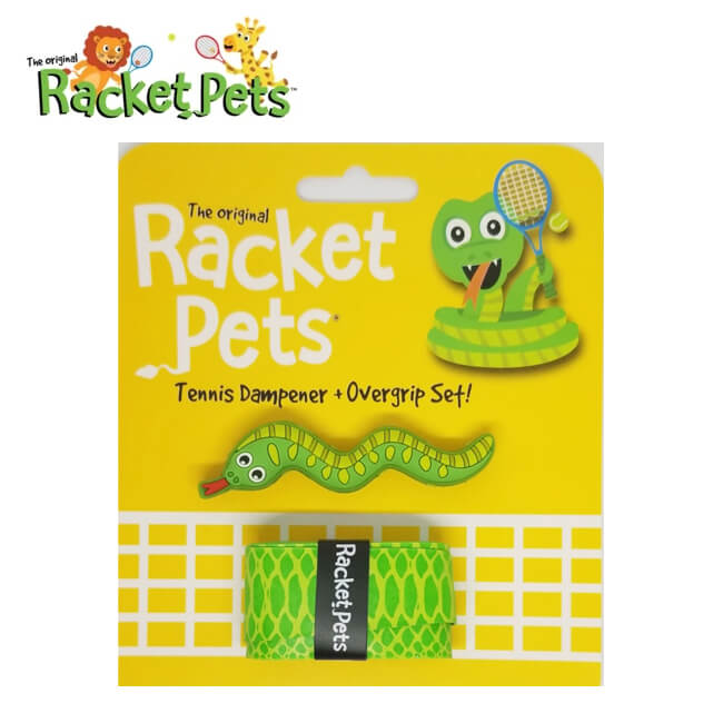 Racket Pets(ラケットペット) スネーク ダンプナー ＆ オーバーグリップテープ ドライタイプ 振動止め アニマル どうぶつ 動物 ヘビ (21y4m)