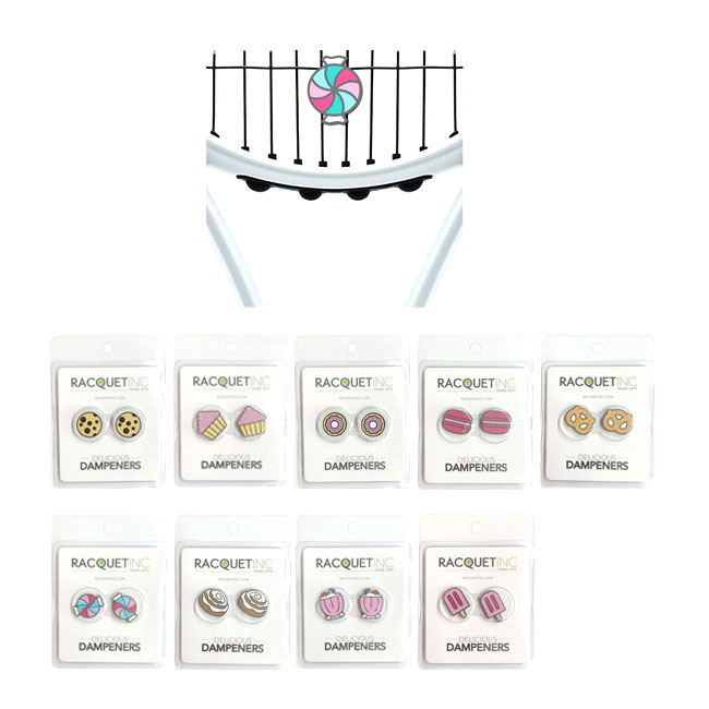 「パッケージ品 同色2個入」RACQUET INC(ラケットインク) デリシャス ダンプナー スィーツ テニス 振動止 同色2個入り (22y8m)