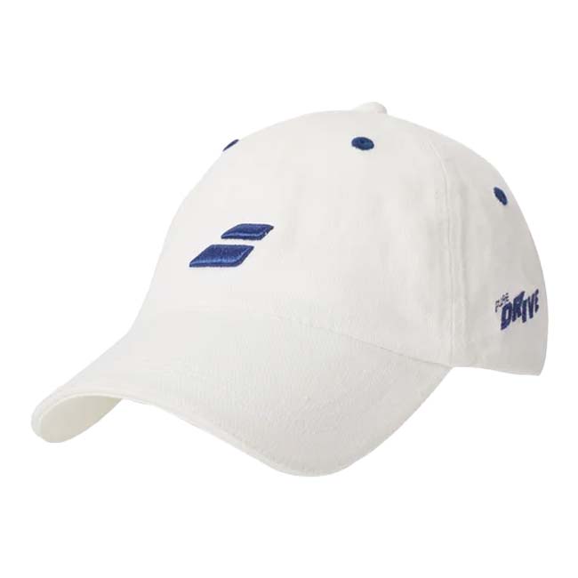 バボラ(Babolat) 2025 ユニセックス 立体ロゴ付き コットンキャップ 5UB1222-1099ホワイト×ドライブブルー(25y2m)