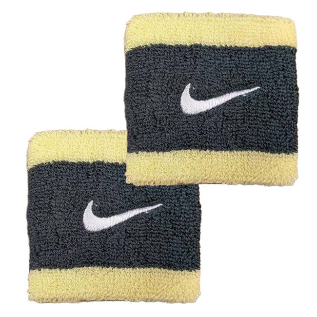 【2個組】ナイキ(NIKE) ユニセックス Swoosh スウッシュ クラシック リストバンド 2P BN3000-361 フェンネル×ブラックS(26y10m)