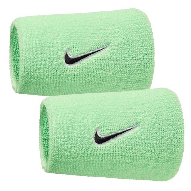 【2個組】ナイキ(NIKE) ユニセックス Swoosh スウッシュ クラシック ダブルワイド リストバンド 2P BN4000-310キューカンバーC×WH×BK(26y7m)