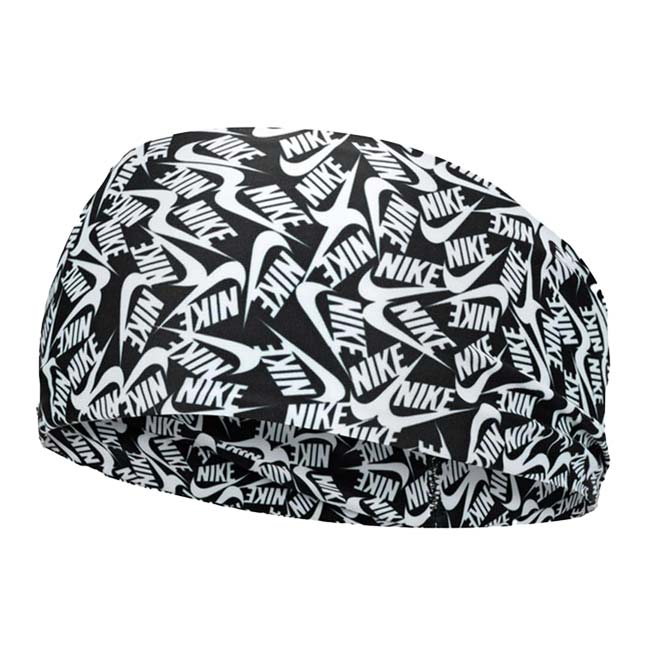 ナイキ(NIKE) ユニセックス Dri-Fit フューリー プリント ワイドヘッドバンド BN3056-027 ブラック×ホワイト(26y5m)