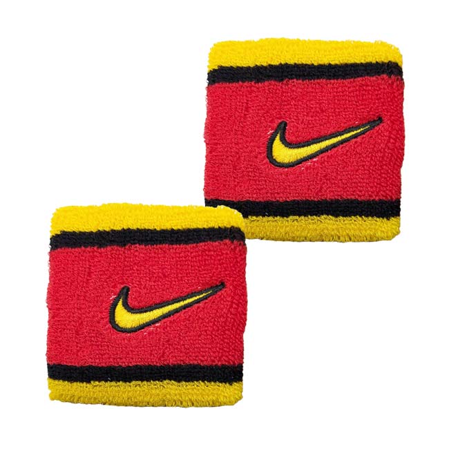 【2個組】ナイキ(NIKE) ユニセックス Swoosh スウッシュ クラシック リストバンド BN3101-670 Uレッド×イエロー(26y4m)