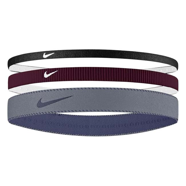 【3本組】ナイキ(NIKE) ユニセックス FLEX フレックス クラシック ミックスワイズヘッドバンド 3P BN2000-677 バーガンディクラッシュ(26y1m)