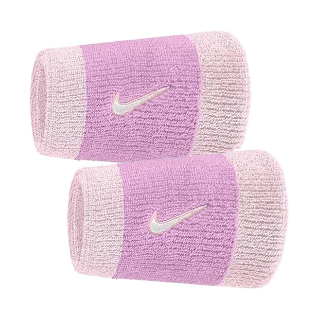 【2個組】ナイキ(NIKE) ユニセックス Swoosh スウッシュ クラシック ダブルワイド リストバンド BN4000-515 ライトマゼンタ×ピンクF(26y1m)