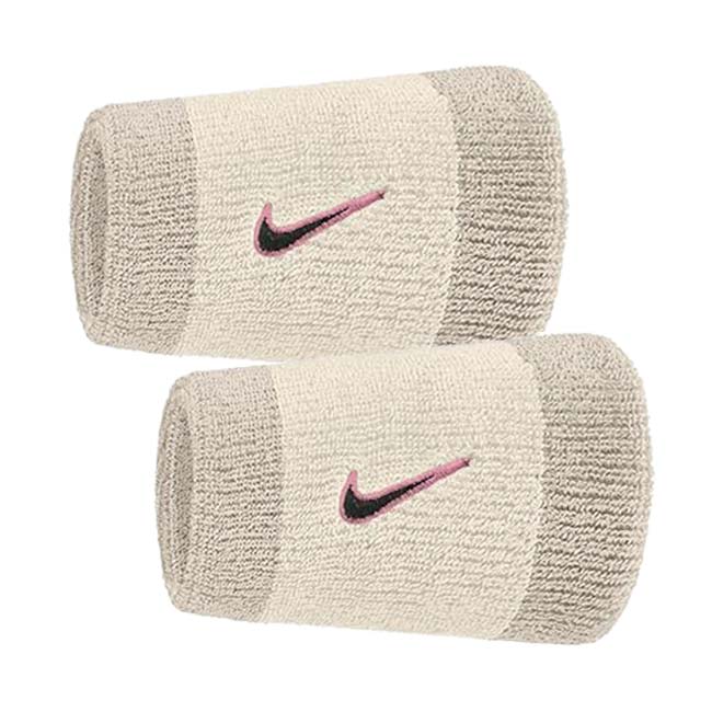 【2個組】ナイキ(NIKE) ユニセックス Swoosh スウッシュ クラシック ダブルワイド リストバンド BN4000-111 セイル×クリームII×BK(26y1m)