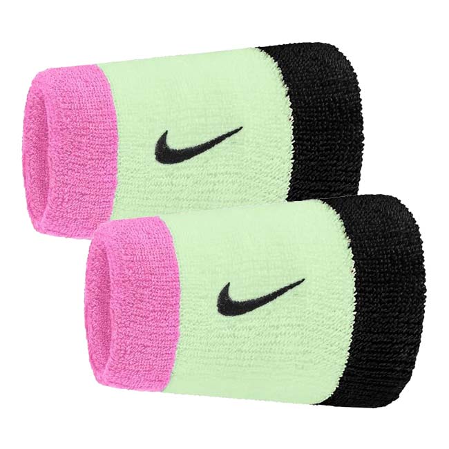 ナイキ(NIKE) ユニセックス Swoosh スウッシュ クラシック ダブルワイド リストバンド BN4000-725 ベアリーボルト×Pピンク(25y10m)