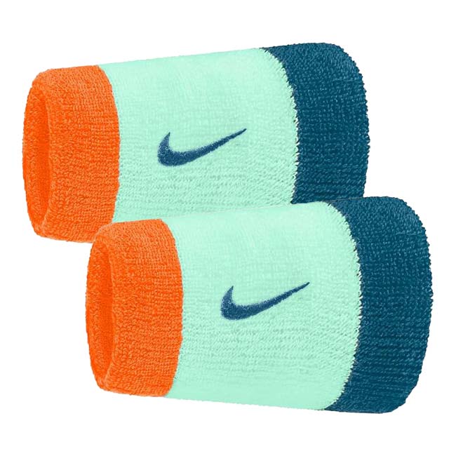 ナイキ(NIKE) ユニセックス Swoosh スウッシュ クラシック ダブルワイド リストバンド BN4000-322 ミントフォーム×Tオレンジ(25y10m)