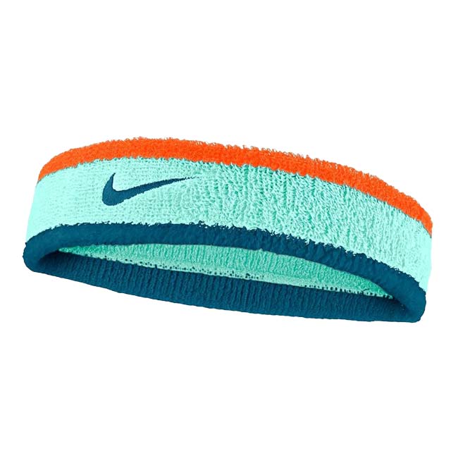 ナイキ(NIKE) ユニセックス SWOOSH スウッシュ クラシック ヘッドバンド BN1000-322 ミントフォーム×Tオレンジ(25y10m)