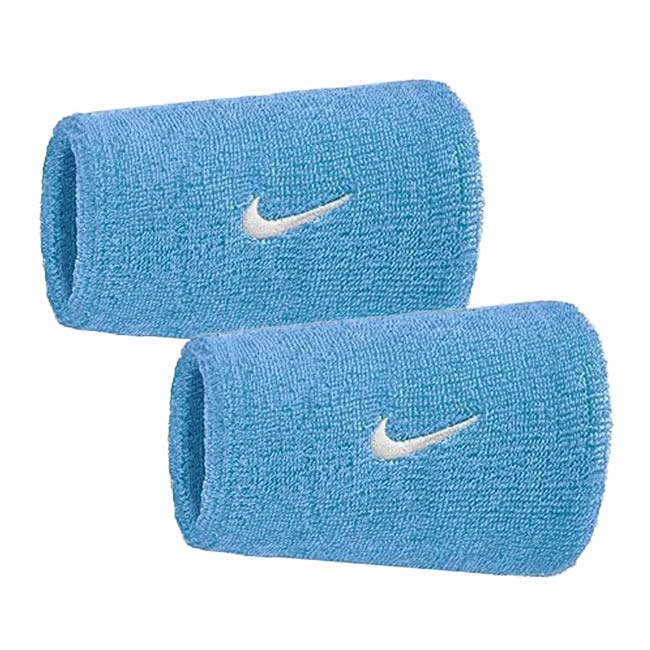 【2個組】ナイキ(NIKE) ユニセックス Swoosh スウッシュ クラシック ダブルワイドリストバンド BN4000-409 ユニバーシティブルー×WH(25y7m)