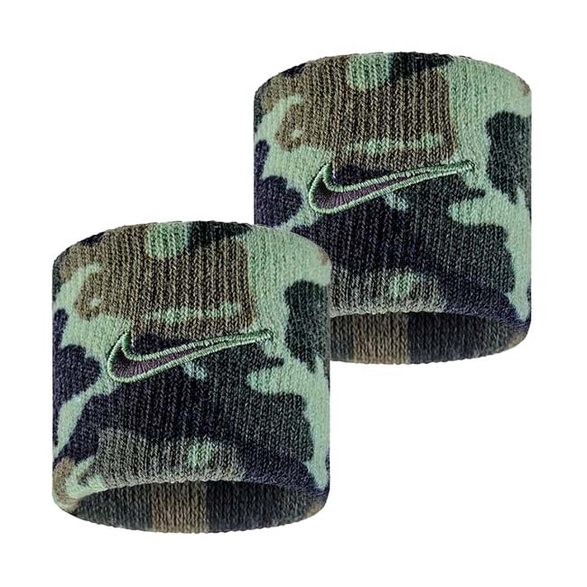 【2個組】ナイキ(NIKE) ユニセックス SWOOSH スウッシュ Dri-FIT クラシック プリントリストバンド BN3200-930 Oグリーン×セコイア×BK(25y7m)