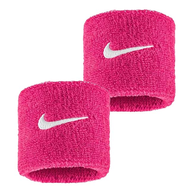 【2個組】ナイキ(NIKE) ユニセックス Swoosh スウッシュ クラシック リストバンド BN3000-639 ビビッドピンク×ホワイト(25y7m)