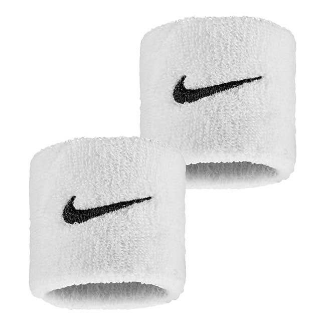 【2個組】ナイキ(NIKE) ユニセックス Swoosh スウッシュ クラシック リストバンド BN3000-101 ホワイト×ブラック(25y7m)