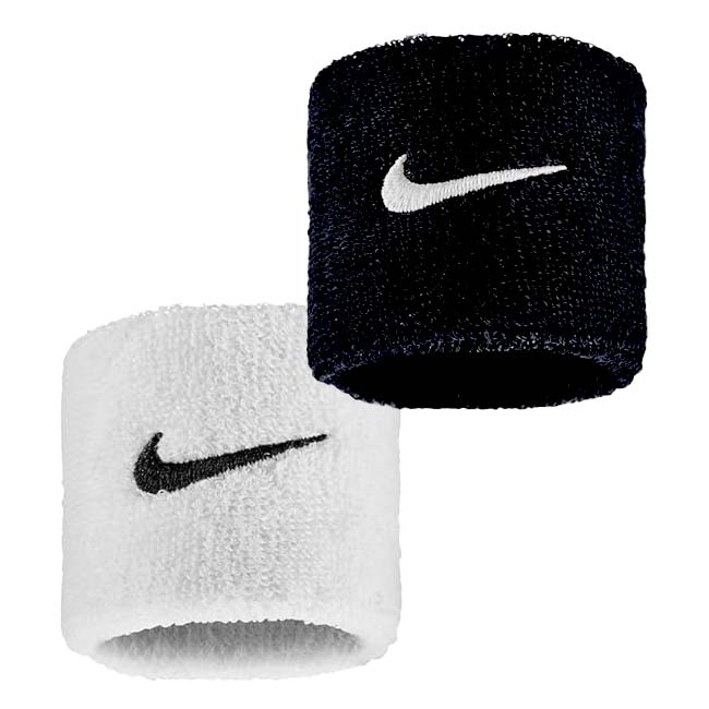 【2個組】ナイキ(NIKE) ユニセックス Swoosh スウッシュ クラシック リストバンド BN3000-036 ブラック×ホワイト×BK(25y7m)