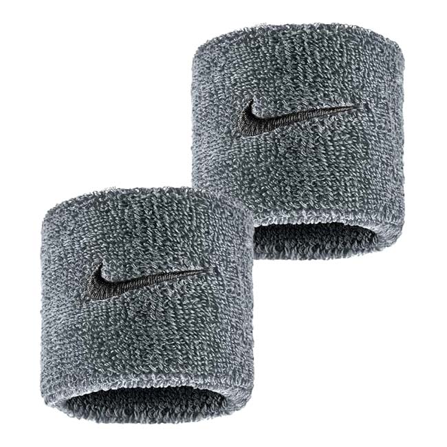 【2個組】ナイキ(NIKE) ユニセックス Swoosh スウッシュ クラシック リストバンド BN3000-005 クールグレー×ブラック(25y7m)