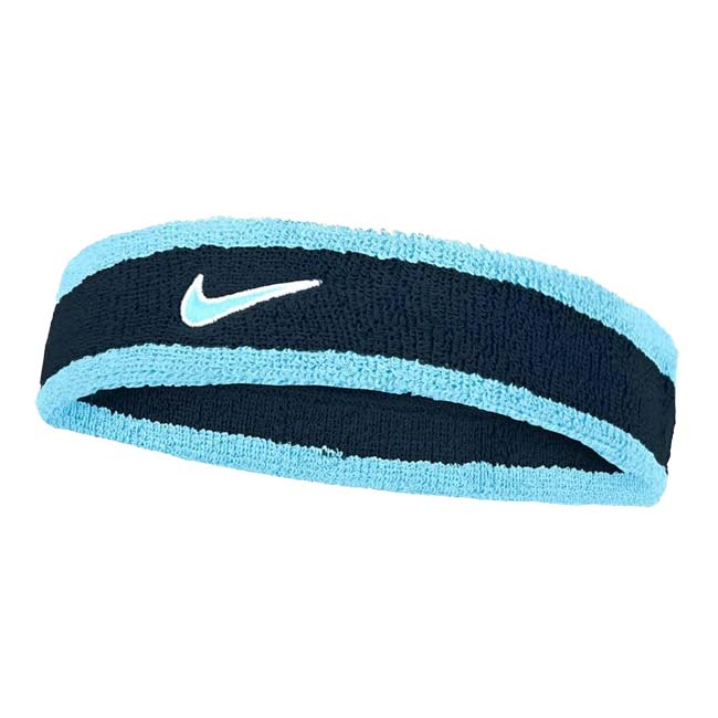 ナイキ(NIKE) ユニセックス SWOOSH スウッシュ ヘッドバンド BN1000-403 Aブルー×Cネイビー×PI(25y7m)