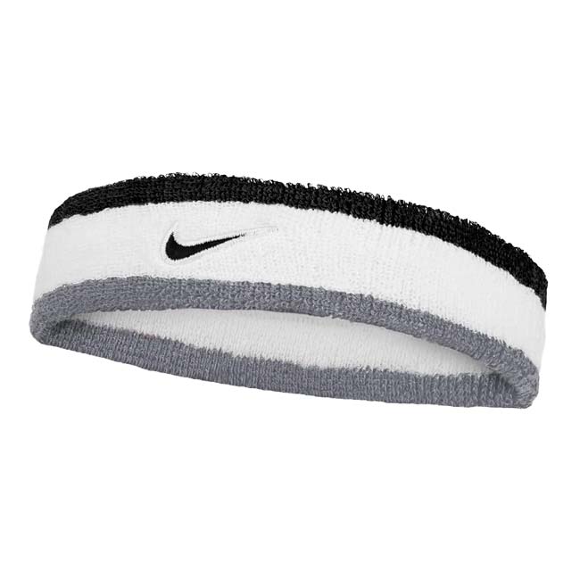 ナイキ(NIKE) ユニセックス SWOOSH スウッシュ ヘッドバンド BN1000-122 ホワイト×Cグレー×BK(25y7m)