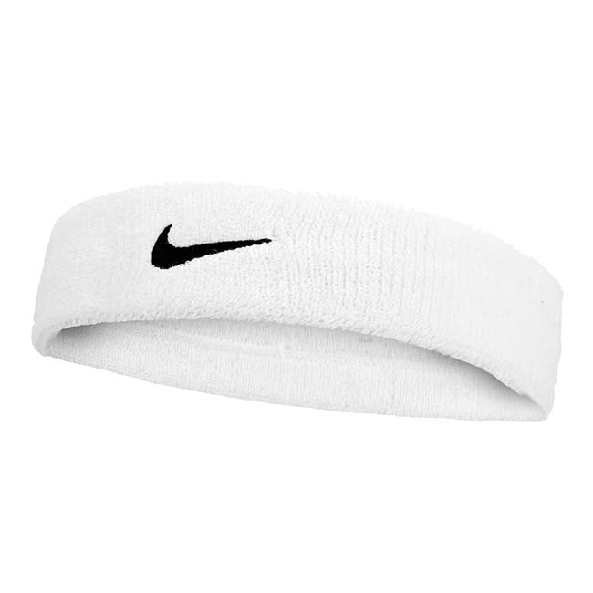 ナイキ(NIKE) ユニセックス SWOOSH スウッシュ ヘッドバンド BN1000-101 ホワイト×ブラック(25y7m)