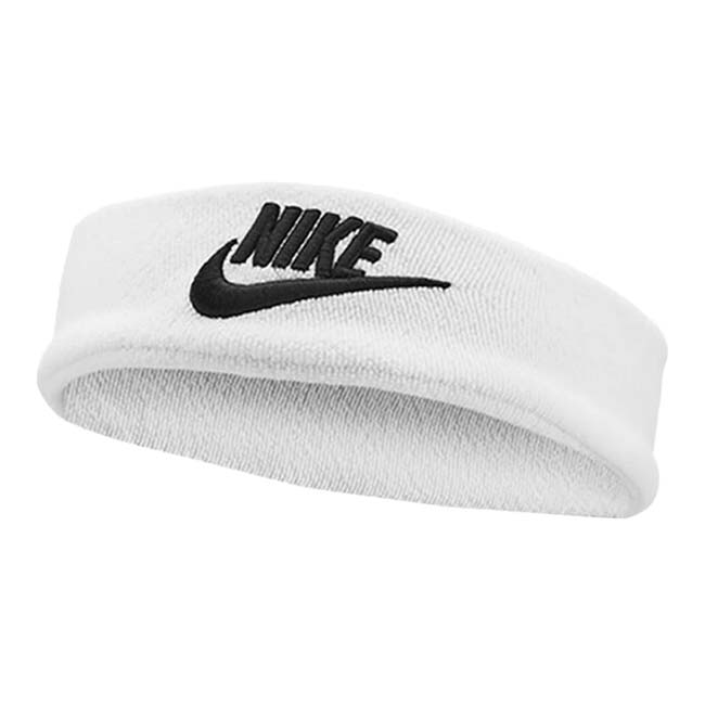 在庫処分特価】ナイキ(NIKE) ユニセックス クラシック ヘッドバンド ワイドテリー N1008665／BN2065-101 ホワイト×ブラック(24y3m)