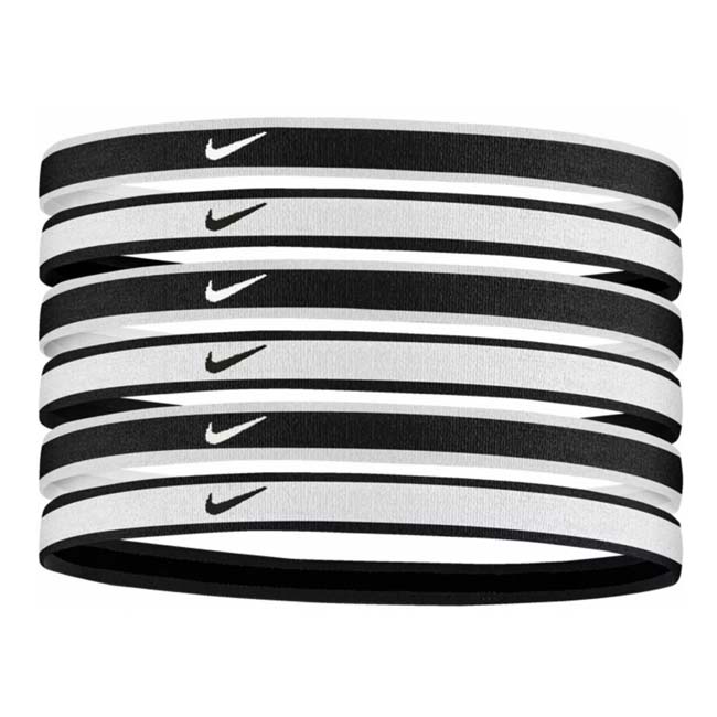 ナイキ(NIKE) ユニセックス スウッシュヘッドバンド 2.0 6本セット N1002021／BN2071-176 ホワイト×ブラック(23y7m)
