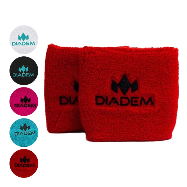 ダイアデム(DIADEM) ユニセックス 刺繍入り 2.75インチ シングルワイド リストバンド 2枚入り WRBAND-S(24y2m)