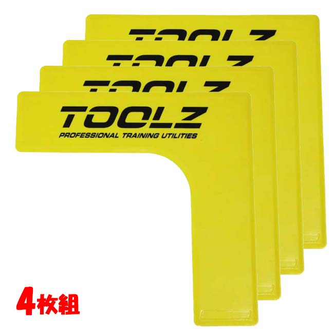 トップスピン(TOPSPIN) ／ツールズ(TOOLZ) マーキング コーナー 4枚組 トレーニング用品 TOTMEK4GEイエロー(24y7m)