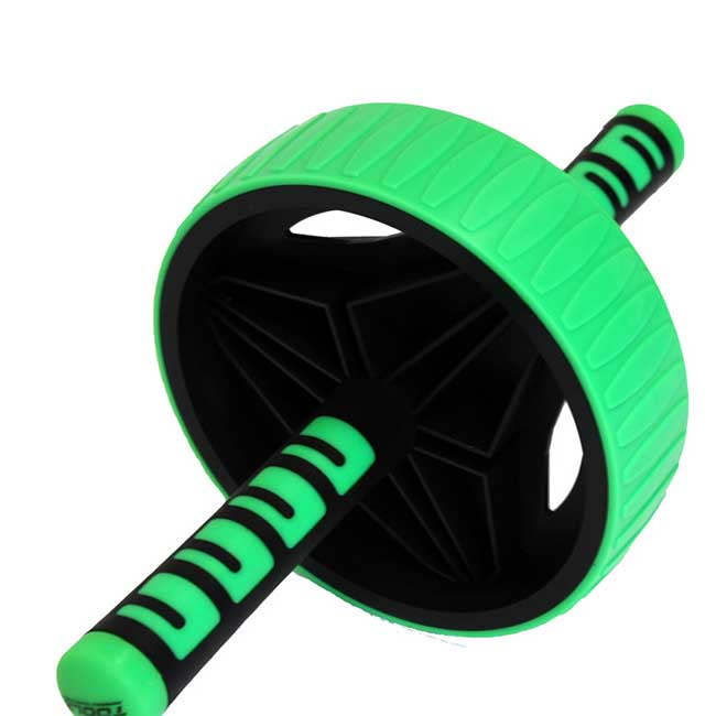 [上半身の筋力アップに！]トップスピン(TOPSPIN)／ツールズ(TOOLZ) エクササイズ ホイール LS3371-グリーン×ブラック(19y10m)