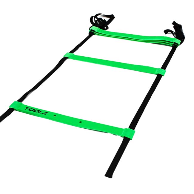 【持ち運び易い2mタイプ】【細かいフットワークのトレーニングに】TOOLZ  パワーラダー  アジリティラダー LS-3671-2M(18y9m)