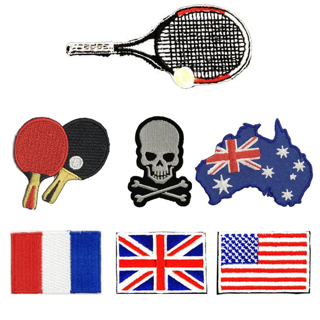 [オリジナルのウェアやアイテムが作れちゃう！] テニス 卓球 イラスト 刺繍 ワッペン (19y9m)