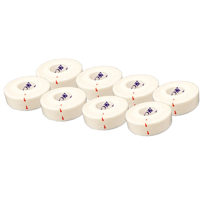 スポーツテーピング ヘリオ(HELIO) C&G ホワイトテープ 19mm×12m 箱なし 8巻セット 非伸縮 固定用テープ CG19WT-8(19y7m)