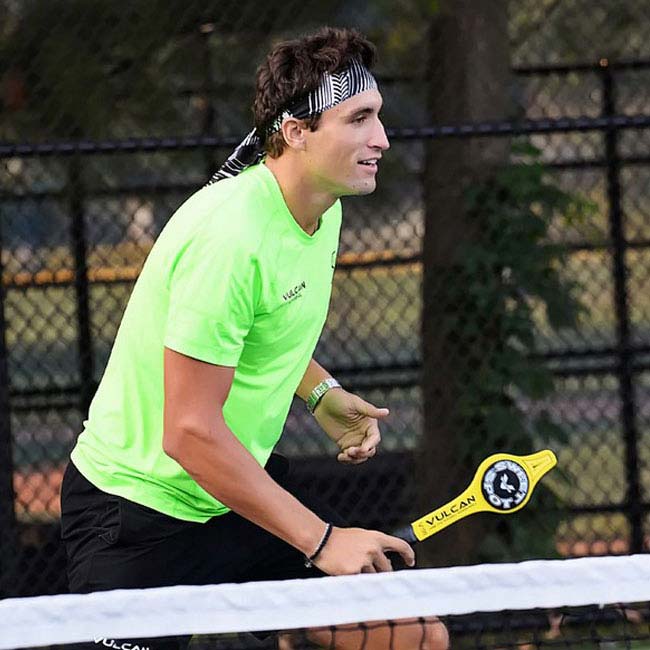 【集中力UPに最適！】VULCAN(バルカン) ピックルボール用 トレーニングパドル トレーニングラケット V100ブラック×イエロー ※注有(24y11m)