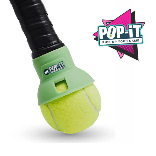 カンタンにボールが拾える！ Pop-iT(ポップイット) Lil POPーIt リル ポップイット グリーン ボール拾い用キャップ キッズラケット用 G00000-G0 (21y10m)