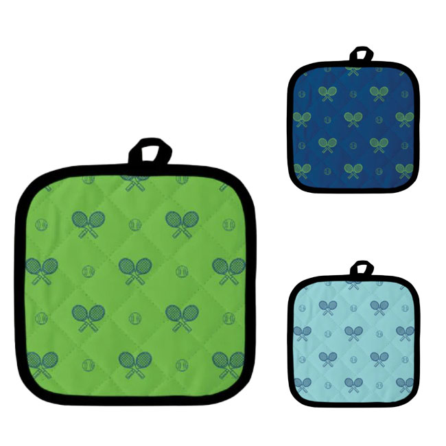 「プレゼントにもぴったり♪」RACQUET INC(ラケットインク) テニス ボール柄 ポットホルダー 敷物 RITG186／187／188(22y10m)