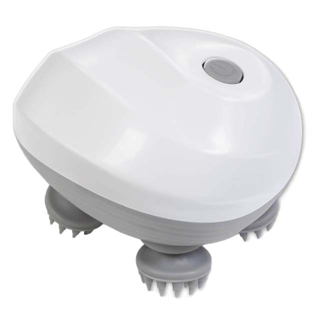 【ヘッドスパを楽しもう】ハック(HAC) ヘッドリフレッシャー IPX4防水 USB充電式 自動オフ機能 強さ三段階 簡単操作 HAC5134A ホワイト(26y4m)