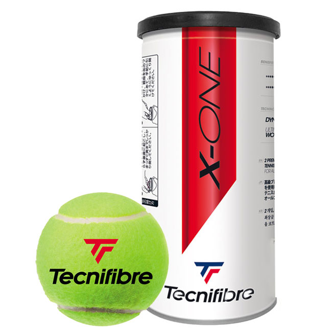 [2球入りスチール缶]テクニファイバー(Tecnifibre) 2021 X-ONE エックスワン プレミアム 硬式テニスボール TBA2XE1(21y2m)