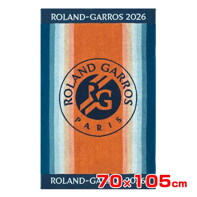 Roland Garros Official(ローランギャロス) 2026 カレ・ブラン 公式 プレイヤータオル 70×105cm 全仏オープン CSVU0126-MLT マルチカラー(26y4m)