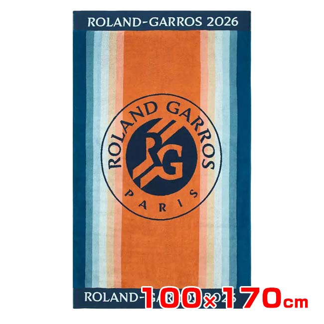 Roland Garros Official(ローランギャロス) 2026 カレ・ブラン 公式 プレイヤービーチタオル 100×170cm 全仏オープン CSVU0426-MLT マルチカラー(26y4m)