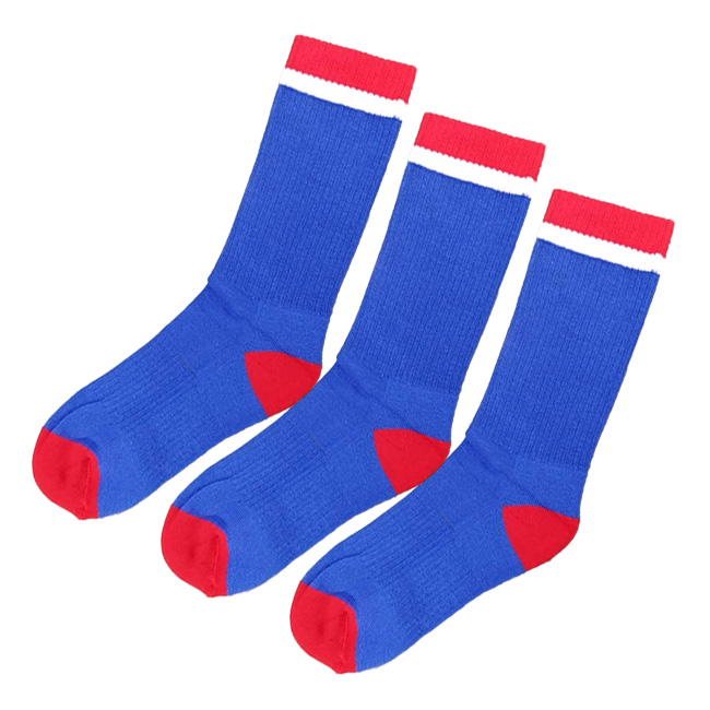 「同色3足組」BIDI BADU(ビディバドゥ) 2022 FW ユニセックス BOLD BRO III クルー USプリント ムーブ ソックス S1490021-BLWHRD(22y9m)