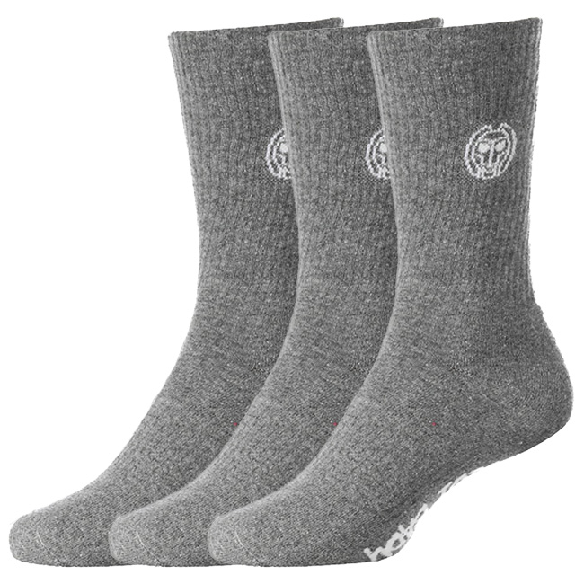 「同色3足組」BIDI BADU(ビディバドゥ) 2022 SS ユニセックス DON CARLITO クルー ムーブソックス S1490009-GR グレー(22y6m)