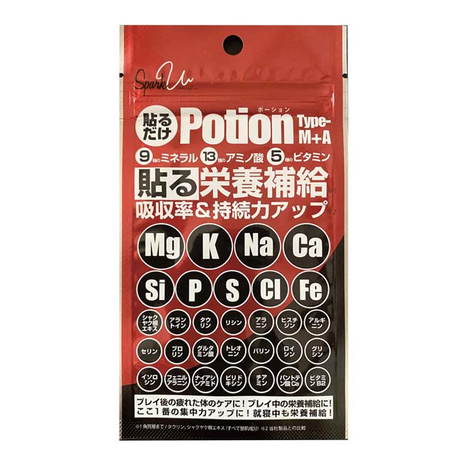 【貼るサプリメント！】パルード(PalouRde) 貼る栄養補給！貼るだけポーション Type M＋A 吸収率＆持続力アップ ミネラル・アミノ酸補給 PAD0005(25y3m)