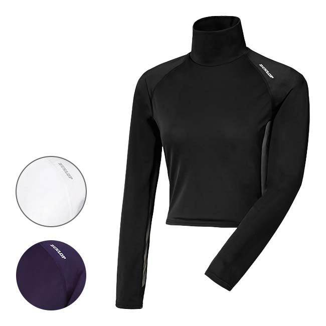 在庫処分特価】ダンロップ(DUNLOP)  レディース UVカット ハイネック 長袖アンダーウエア ハーフ丈 TAC8004W(20y8m)