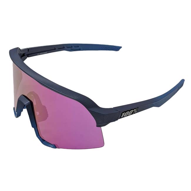 【10％OFFマジッククーポン対象】100%(ワンハンドレッド) スポーツサングラス S3 エススリー ミラーレンズ クリアレンズ付  60005-00044P サテンストームメタリック(25y3m)