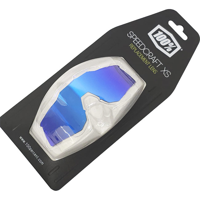 ＼20％OFFクーポン対象／【10％OFFマジッククーポン対象】「交換用レンズ」100%(ワンハンドレッド) スピードクラフトXS用 リプレイスメントレンズ ※本体は別売※ 69039-00003ブルーMLミラー(24y12m)