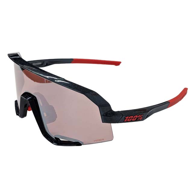 【10％OFFマジッククーポン対象】100%(ワンハンドレッド) スポーツサングラス SLENDALE スレンデール HiPER クリムゾン シルバーミラーレンズ 60057-00001グロスカーボンファイバー(24y12m)