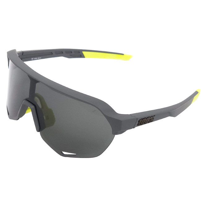 ＼20％OFFクーポン対象／【10％OFFマジッククーポン対象】100%(ワンハンドレッド) スポーツサングラス S2 エスツー スモークレンズ クリアレンズ付 60006-00001ソフトタクトクールグレー(24y12m)