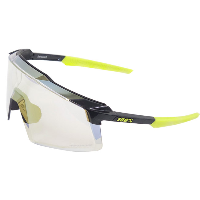 【20%OFFクーポン対象】【10％OFFマジッククーポン対象】100%(ワンハンドレッド) スポーツサングラス AEROCRAFT エアロクラフト ミラーフォトクロミックレンズ 60032-00012グロスMブラック(24y7m)